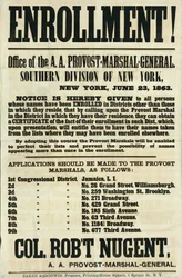 Recruitment Poster for the Southern Division of New York